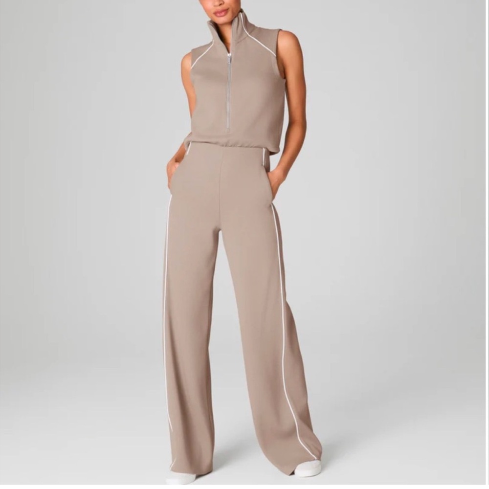 SPANX Beige Sleeveless Jumpsuit